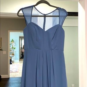 Bill levkoff 1124 bridesmaid dress size 8 slate